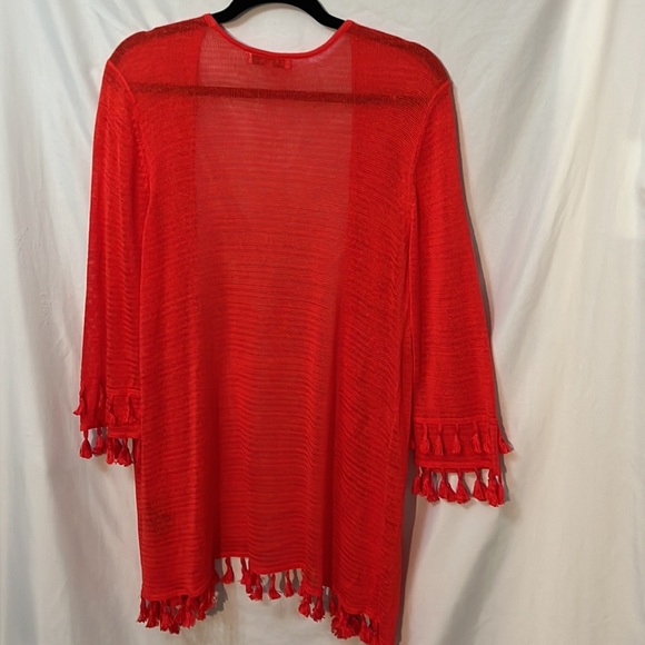 ZOZO Womens Red Designer Sweater Cardigan Wrap Size Large - Picture 5 of 5